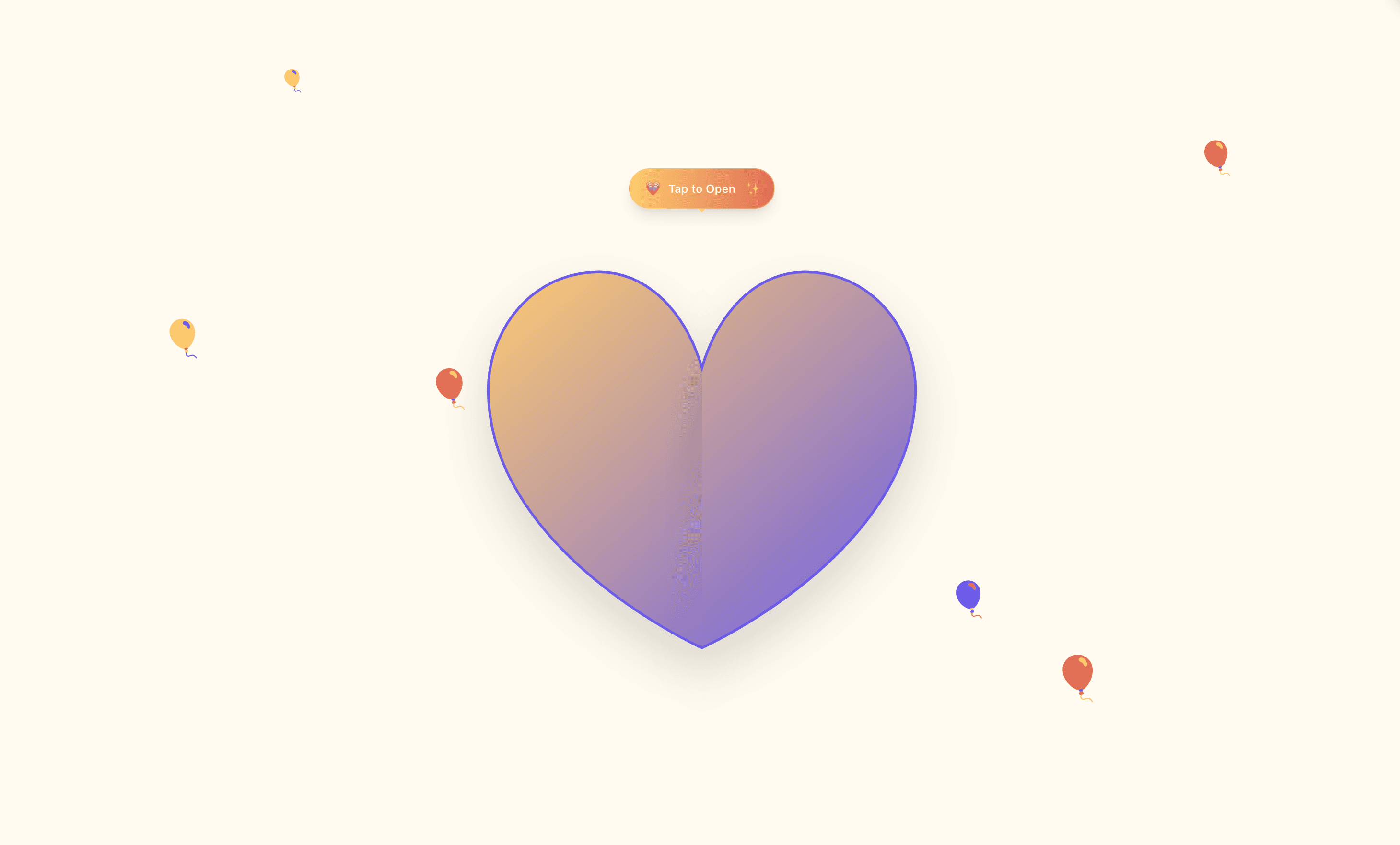 Live preview of a real card for a boyfriend made on JoyGram